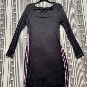Black midi dress